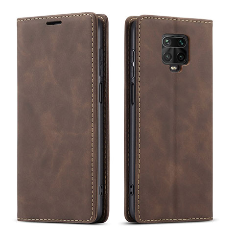 Coque Portefeuille Livre Cuir Etui Clapet T03 pour Xiaomi Redmi Note 9 Pro Max Marron