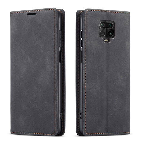 Coque Portefeuille Livre Cuir Etui Clapet T03 pour Xiaomi Redmi Note 9 Pro Max Noir