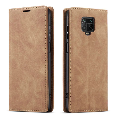 Coque Portefeuille Livre Cuir Etui Clapet T03 pour Xiaomi Redmi Note 9 Pro Max Orange