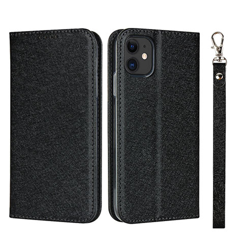 Coque Portefeuille Livre Cuir Etui Clapet T04 pour Apple iPhone 11 Noir