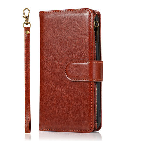 Coque Portefeuille Livre Cuir Etui Clapet T04 pour Apple iPhone 12 Marron