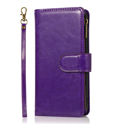 Coque Portefeuille Livre Cuir Etui Clapet T04 pour Apple iPhone 12 Mini Violet