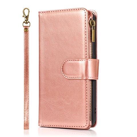 Coque Portefeuille Livre Cuir Etui Clapet T04 pour Apple iPhone 12 Or Rose