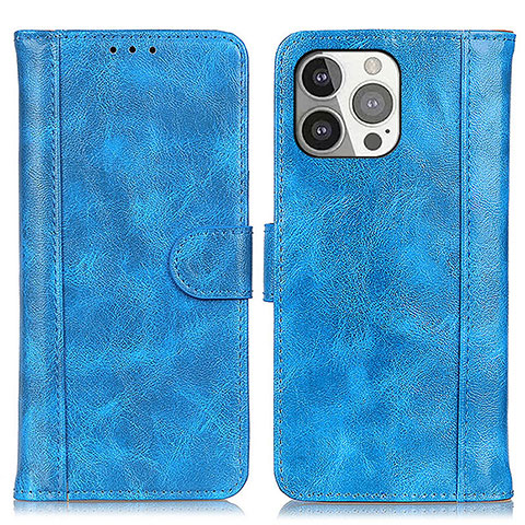 Coque Portefeuille Livre Cuir Etui Clapet T04 pour Apple iPhone 15 Pro Bleu