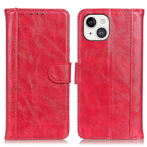 Coque Portefeuille Livre Cuir Etui Clapet T04 pour Apple iPhone 15 Rouge