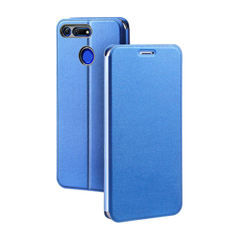 Coque Portefeuille Livre Cuir Etui Clapet T04 pour Huawei Honor V20 Bleu