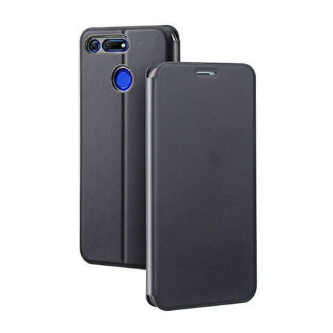 Coque Portefeuille Livre Cuir Etui Clapet T04 pour Huawei Honor V20 Noir