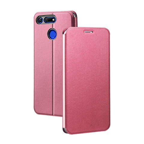 Coque Portefeuille Livre Cuir Etui Clapet T04 pour Huawei Honor View 20 Rose