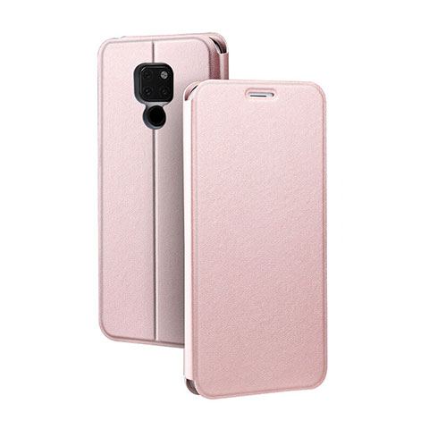 Coque Portefeuille Livre Cuir Etui Clapet T04 pour Huawei Mate 20 X 5G Or Rose