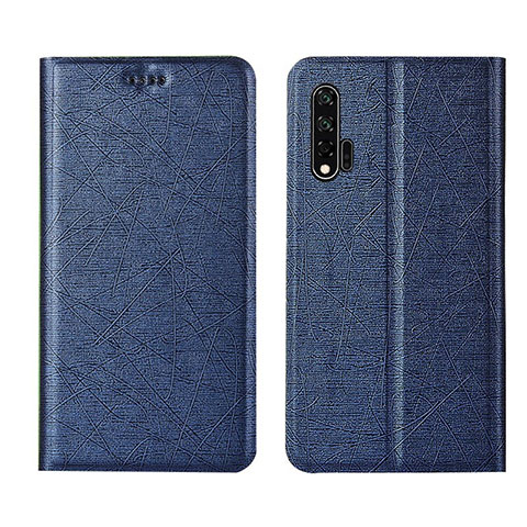 Coque Portefeuille Livre Cuir Etui Clapet T04 pour Huawei Nova 6 Bleu