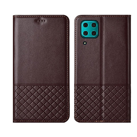 Coque Portefeuille Livre Cuir Etui Clapet T04 pour Huawei Nova 7i Marron