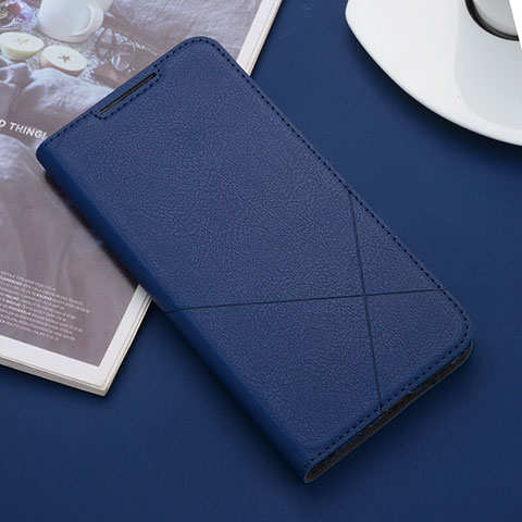 Coque Portefeuille Livre Cuir Etui Clapet T04 pour Huawei P20 Lite (2019) Bleu