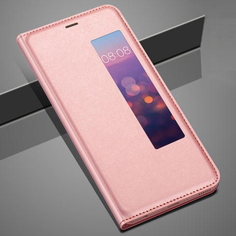 Coque Portefeuille Livre Cuir Etui Clapet T04 pour Huawei P20 Pro Or Rose