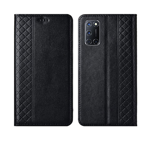 Coque Portefeuille Livre Cuir Etui Clapet T04 pour Oppo A72 Noir