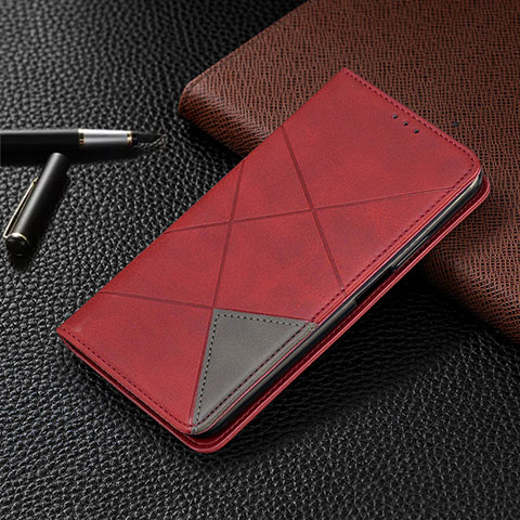 Coque Portefeuille Livre Cuir Etui Clapet T04 pour Oppo Find X2 Lite Rouge