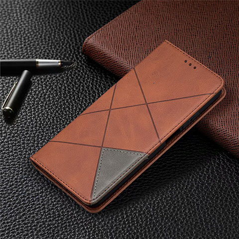 Coque Portefeuille Livre Cuir Etui Clapet T04 pour Xiaomi Mi 10T Lite 5G Marron