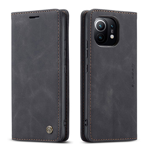 Coque Portefeuille Livre Cuir Etui Clapet T04 pour Xiaomi Mi 11 5G Noir