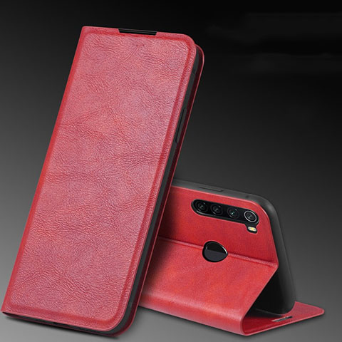 Coque Portefeuille Livre Cuir Etui Clapet T04 pour Xiaomi Redmi Note 8 Rouge