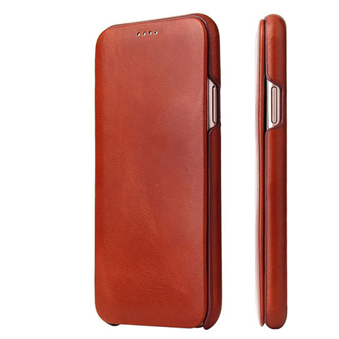 Coque Portefeuille Livre Cuir Etui Clapet T05 pour Apple iPhone 11 Pro Max Marron