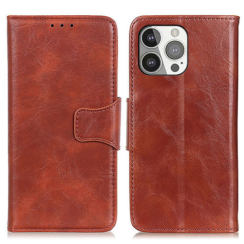 Coque Portefeuille Livre Cuir Etui Clapet T05 pour Apple iPhone 14 Pro Max Marron