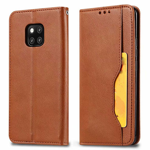 Coque Portefeuille Livre Cuir Etui Clapet T05 pour Huawei Mate 20 Pro Orange