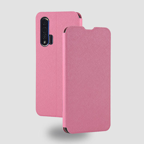 Coque Portefeuille Livre Cuir Etui Clapet T05 pour Huawei Nova 6 5G Rose