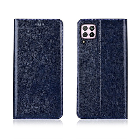 Coque Portefeuille Livre Cuir Etui Clapet T05 pour Huawei Nova 6 SE Bleu