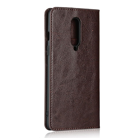 Coque Portefeuille Livre Cuir Etui Clapet T05 pour OnePlus 8 Marron