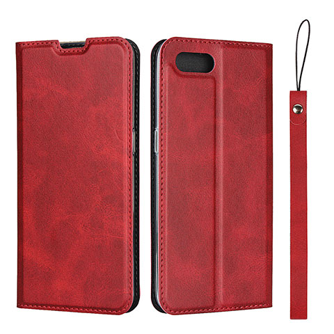 Coque Portefeuille Livre Cuir Etui Clapet T05 pour Oppo R15X Rouge