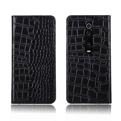 Coque Portefeuille Livre Cuir Etui Clapet T05 pour Xiaomi Mi 9T Pro Noir