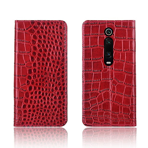 Coque Portefeuille Livre Cuir Etui Clapet T05 pour Xiaomi Mi 9T Rouge