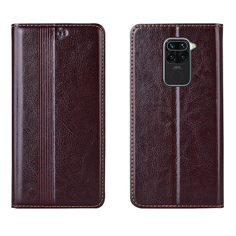 Coque Portefeuille Livre Cuir Etui Clapet T05 pour Xiaomi Redmi 10X 4G Marron