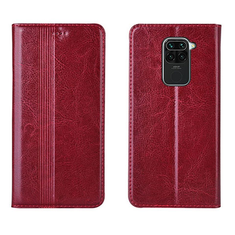 Coque Portefeuille Livre Cuir Etui Clapet T05 pour Xiaomi Redmi 10X 4G Rouge