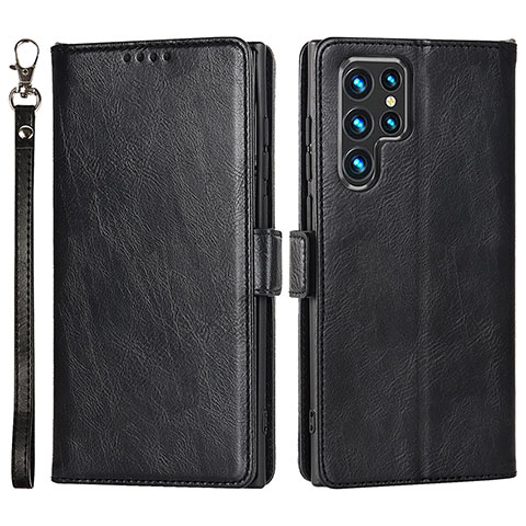 Coque Portefeuille Livre Cuir Etui Clapet T05D pour Samsung Galaxy S21 Ultra 5G Noir