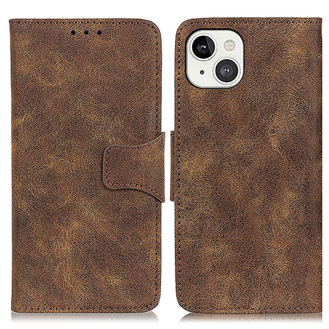 Coque Portefeuille Livre Cuir Etui Clapet T06 pour Apple iPhone 13 Marron