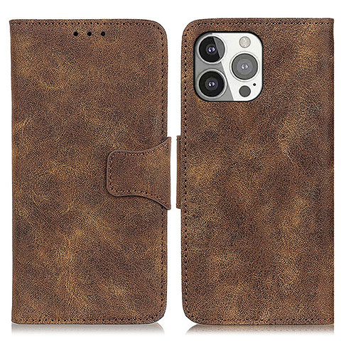 Coque Portefeuille Livre Cuir Etui Clapet T06 pour Apple iPhone 15 Pro Marron