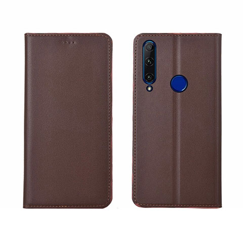 Coque Portefeuille Livre Cuir Etui Clapet T06 pour Huawei Honor 20 Lite Marron