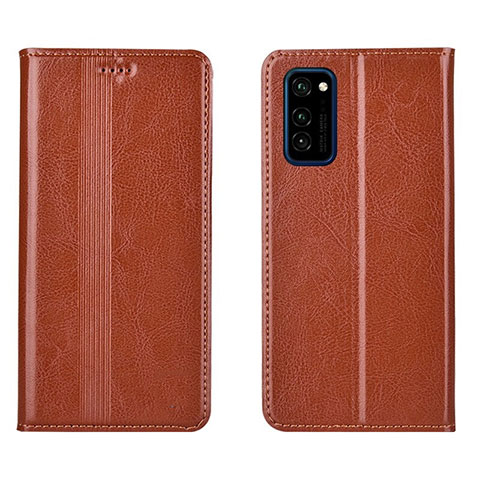 Coque Portefeuille Livre Cuir Etui Clapet T06 pour Huawei Honor View 30 Pro 5G Orange