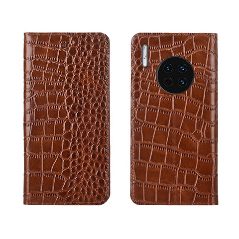 Coque Portefeuille Livre Cuir Etui Clapet T06 pour Huawei Mate 30 Orange