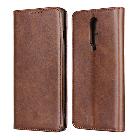 Coque Portefeuille Livre Cuir Etui Clapet T06 pour OnePlus 8 Marron