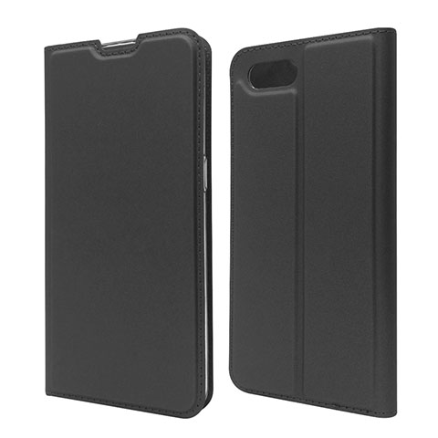 Coque Portefeuille Livre Cuir Etui Clapet T06 pour Oppo K1 Noir