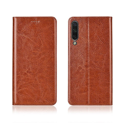 Coque Portefeuille Livre Cuir Etui Clapet T06 pour Xiaomi Mi A3 Orange