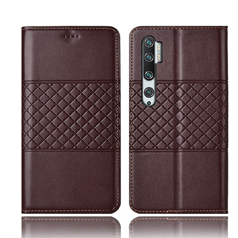 Coque Portefeuille Livre Cuir Etui Clapet T06 pour Xiaomi Mi Note 10 Pro Marron