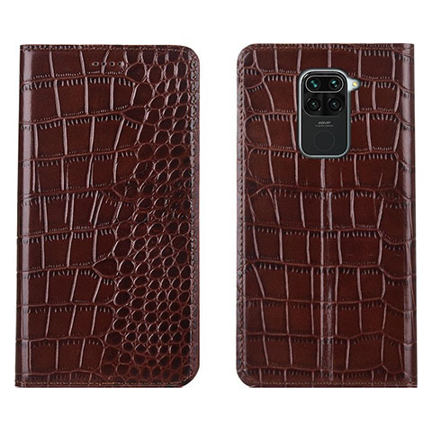 Coque Portefeuille Livre Cuir Etui Clapet T06 pour Xiaomi Redmi 10X 4G Marron