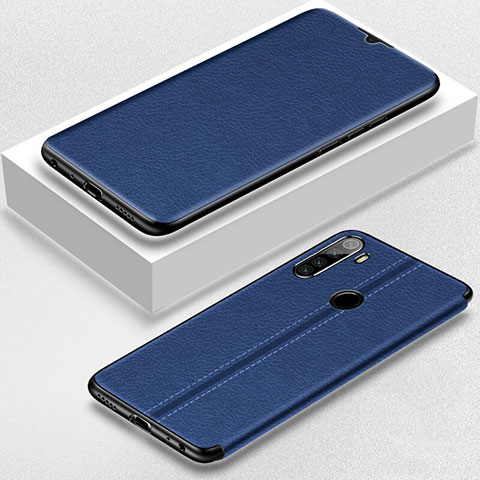 Coque Portefeuille Livre Cuir Etui Clapet T06 pour Xiaomi Redmi Note 8 Bleu