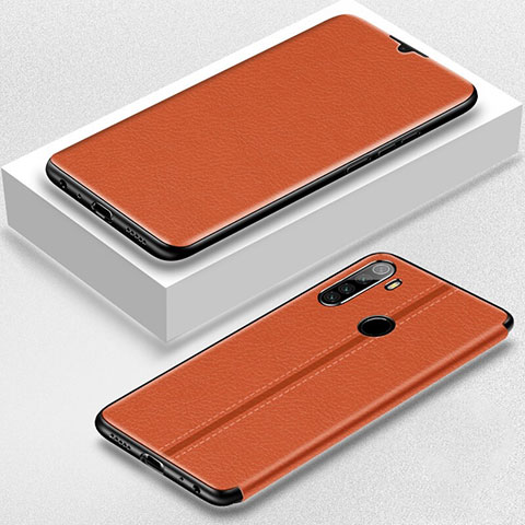 Coque Portefeuille Livre Cuir Etui Clapet T06 pour Xiaomi Redmi Note 8T Orange