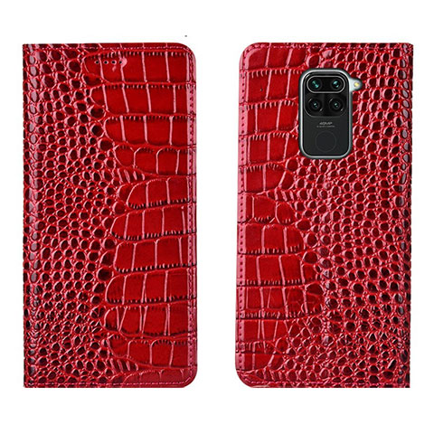 Coque Portefeuille Livre Cuir Etui Clapet T06 pour Xiaomi Redmi Note 9 Rouge