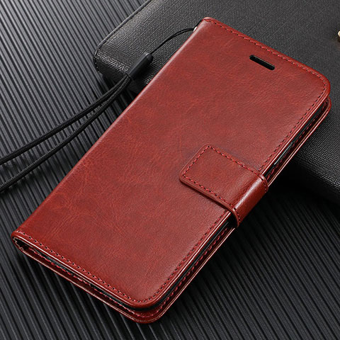 Coque Portefeuille Livre Cuir Etui Clapet T07 pour Huawei Honor V30 5G Marron