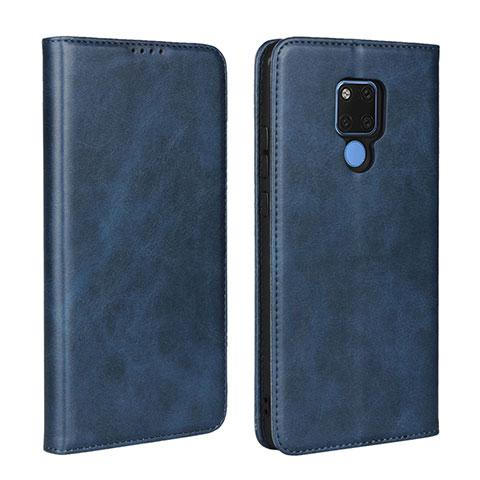 Coque Portefeuille Livre Cuir Etui Clapet T07 pour Huawei Mate 20 X 5G Bleu