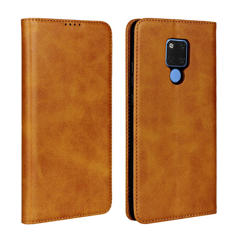 Coque Portefeuille Livre Cuir Etui Clapet T07 pour Huawei Mate 20 X 5G Orange